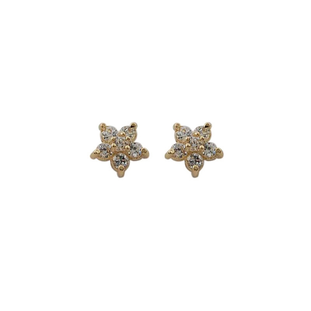 Sterling silver diamond earrings - Picture 5 of 5